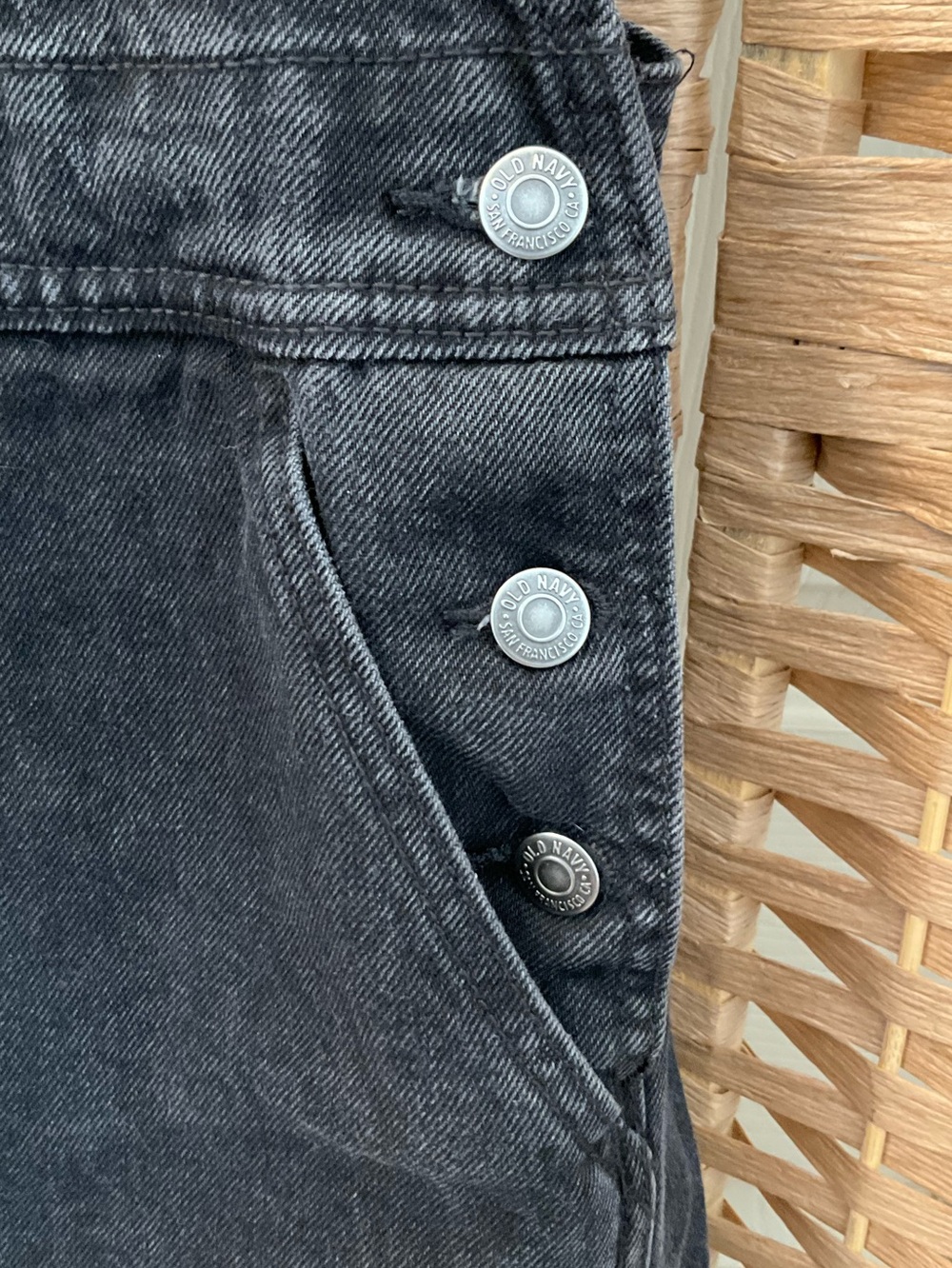 Old Navy Black Denim Shortalls - Picture 4 of 10